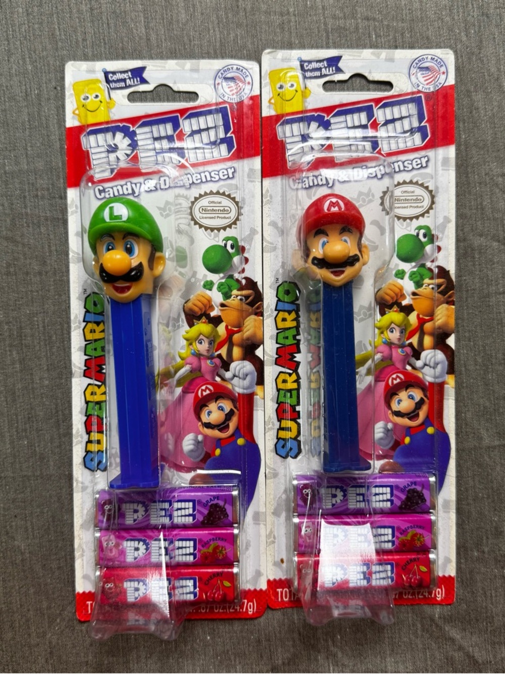 Sealed 2-Pez Candy & Dispenser Collection. Nintendo's Super Mario & Luigi NEW